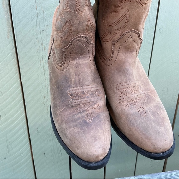 Cody James Hensley Boys Western Boots Round Toe Tan Cowboy Boots Size 5 - Picture 6 of 6